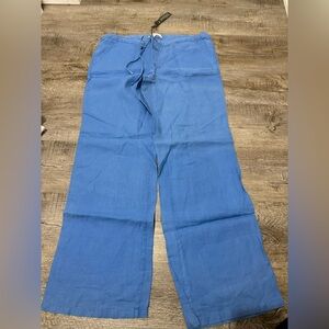Blue Wide-Leg Pants